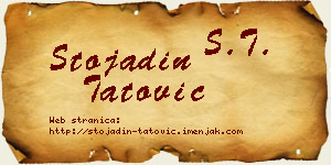 Stojadin Tatović vizit kartica